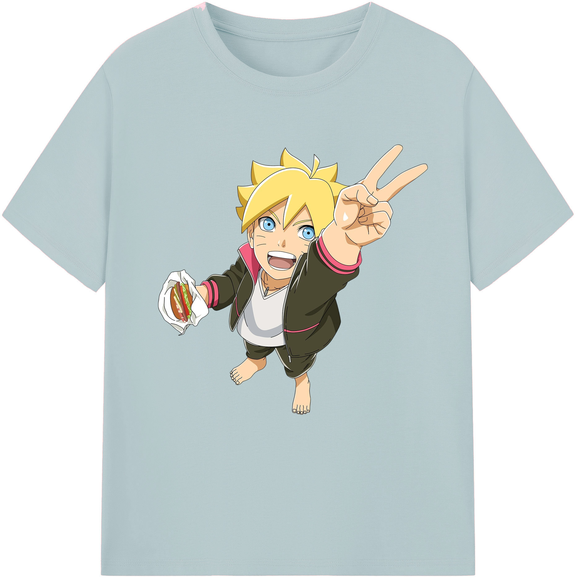 （画像用） NARUTO -ナルト- うずまき ボルト Uzumaki Boruto 綿100％半袖Tシャツ（フロントプリント）